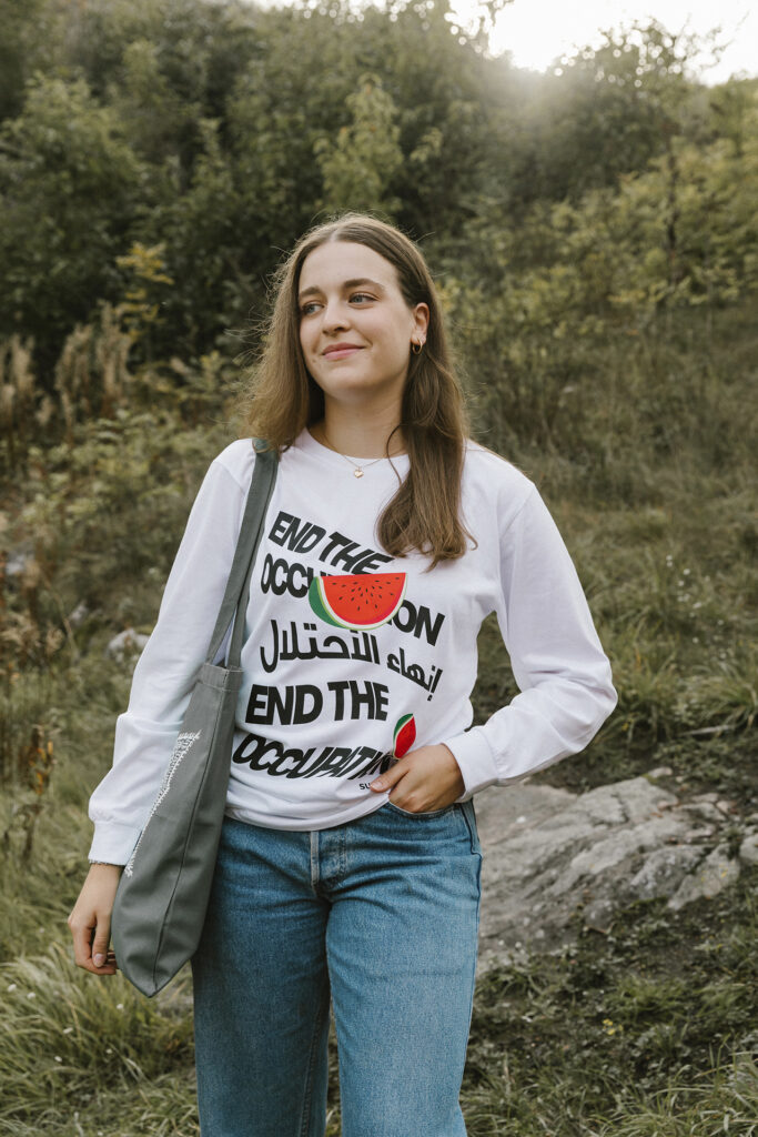 End the Occupation! Longsleeve, white