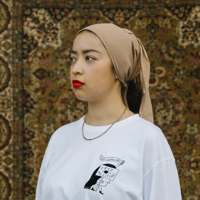 Free Palestine! Longsleeve, white