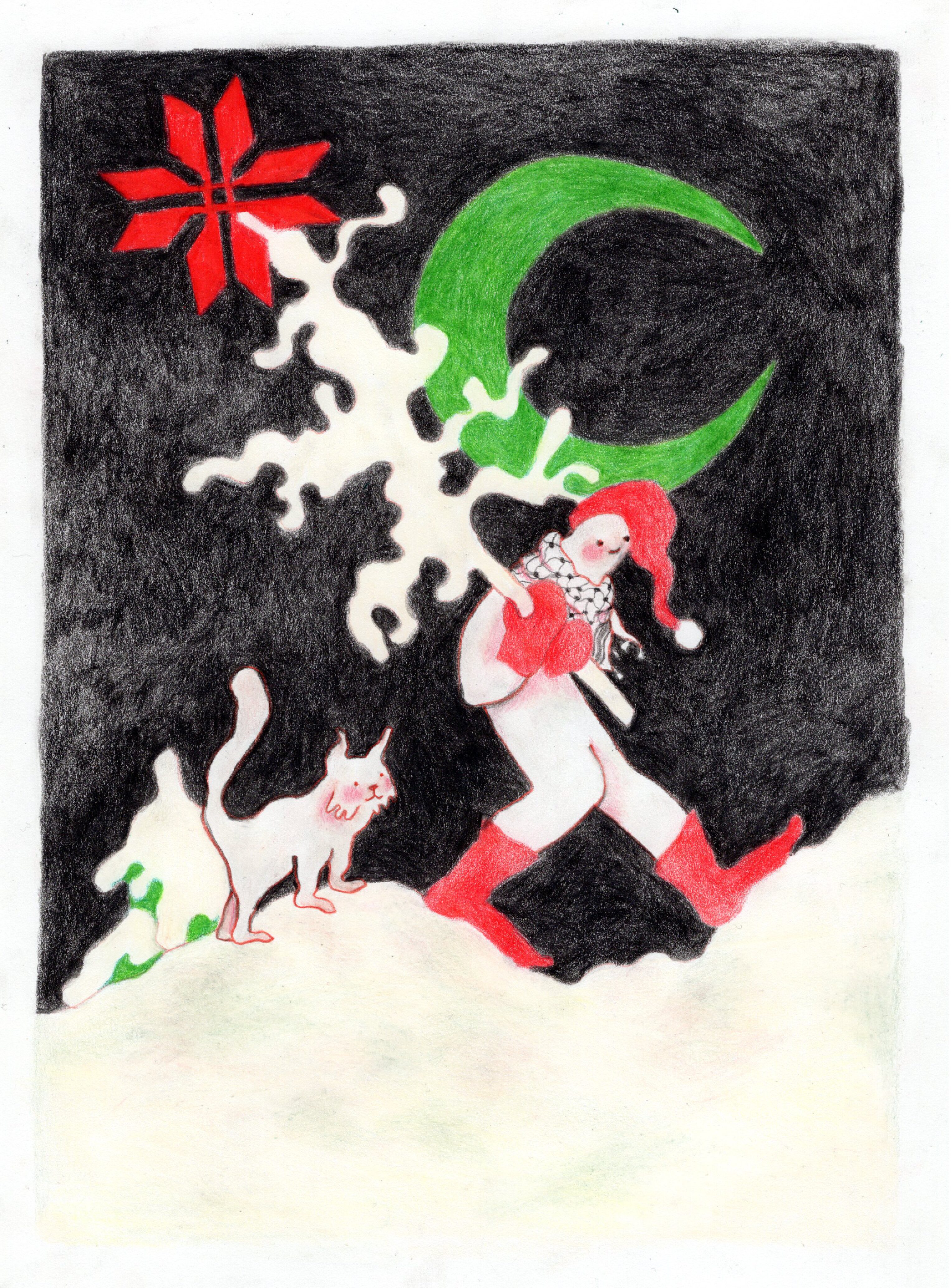 Christmas card set, 10 pcs